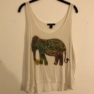 Elephant print tank top